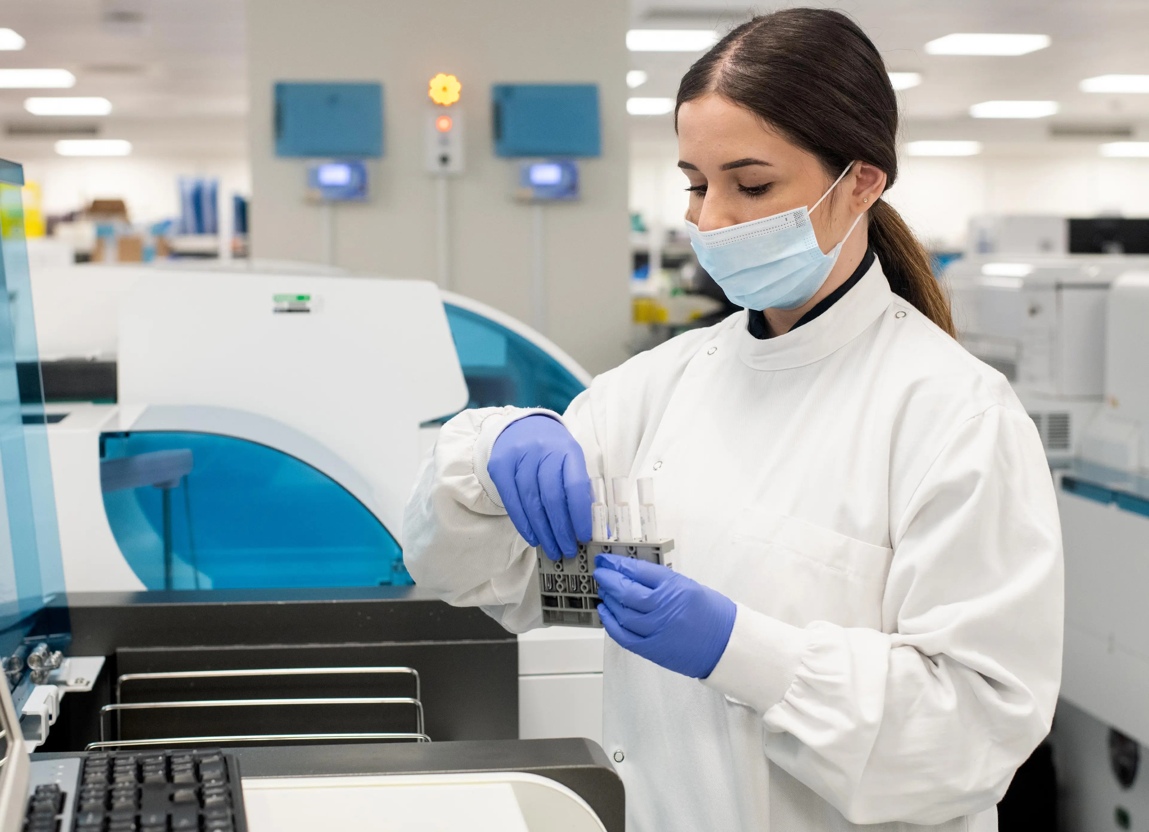 Laboratory professional working